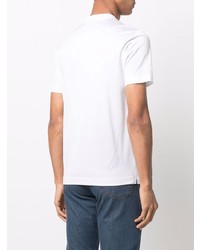 Мужская белая футболка с круглым вырезом от Canali
