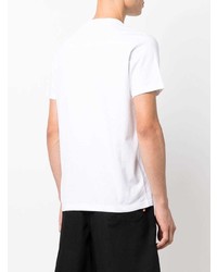 Мужская белая футболка с круглым вырезом от Courrèges