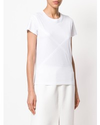 Женская белая футболка с круглым вырезом от Courreges