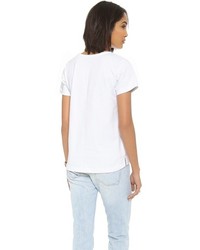 Женская белая футболка с круглым вырезом от Acquaverde
