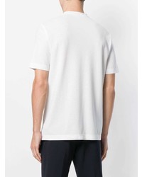 Мужская белая футболка с круглым вырезом от Zanone
