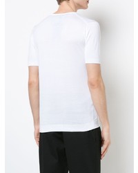 Мужская белая футболка с круглым вырезом от John Smedley