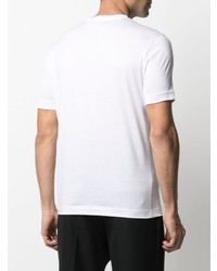 Мужская белая футболка с круглым вырезом от Giorgio Armani