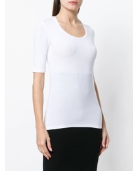 Женская белая футболка с круглым вырезом от Majestic Filatures
