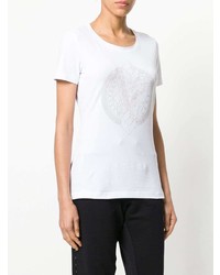 Женская белая футболка с круглым вырезом от Versace Jeans