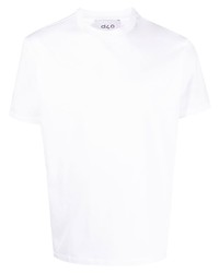 Мужская белая футболка с круглым вырезом от D4.0