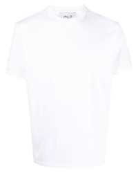 Мужская белая футболка с круглым вырезом от D4.0