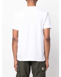 Мужская белая футболка с круглым вырезом от Woolrich