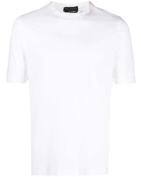 Мужская белая футболка с круглым вырезом от Dell'oglio