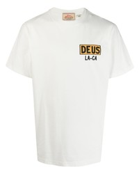 Мужская белая футболка с круглым вырезом от Deus Ex Machina