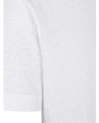 Мужская белая футболка с круглым вырезом от Fendi