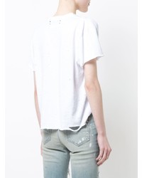 Женская белая футболка с круглым вырезом от Amiri