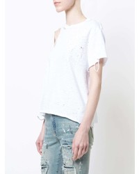 Женская белая футболка с круглым вырезом от Amiri