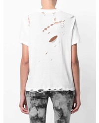 Женская белая футболка с круглым вырезом от Amiri