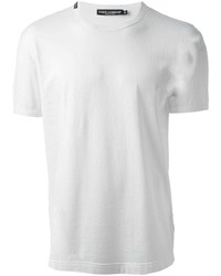 Мужская белая футболка с круглым вырезом от Dolce & Gabbana