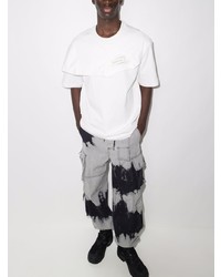 Мужская белая футболка с круглым вырезом от Feng Chen Wang