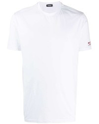 Мужская белая футболка с круглым вырезом от DSQUARED2