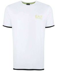 Мужская белая футболка с круглым вырезом от Ea7 Emporio Armani