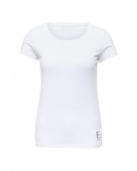 Женская белая футболка с круглым вырезом от EA7