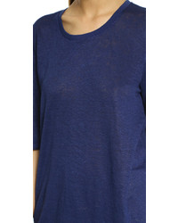 Женская белая футболка с круглым вырезом от Vince