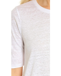 Женская белая футболка с круглым вырезом от Vince