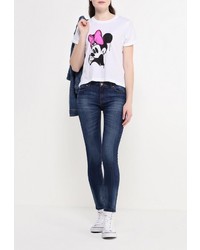 Женская белая футболка с круглым вырезом от Eleven Paris