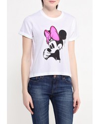 Женская белая футболка с круглым вырезом от Eleven Paris