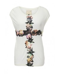 Женская белая футболка с круглым вырезом от Eleven Paris