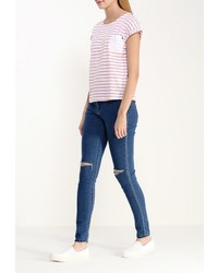 Женская белая футболка с круглым вырезом от Emoi