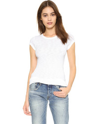 Женская белая футболка с круглым вырезом от Enza Costa