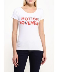 Женская белая футболка с круглым вырезом от F5