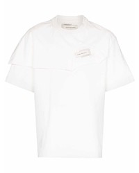 Мужская белая футболка с круглым вырезом от Feng Chen Wang