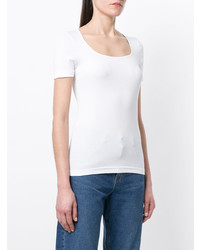 Женская белая футболка с круглым вырезом от Blanca