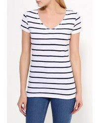 Женская белая футболка с круглым вырезом от FIVE seasons