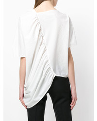 Женская белая футболка с круглым вырезом от Uma Wang