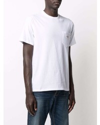 Мужская белая футболка с круглым вырезом от MAISON KITSUNÉ