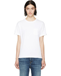 Женская белая футболка с круглым вырезом от Frame
