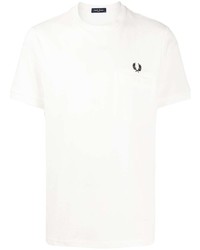 Мужская белая футболка с круглым вырезом от Fred Perry