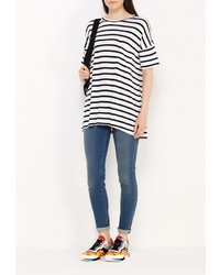 Женская белая футболка с круглым вырезом от French Connection