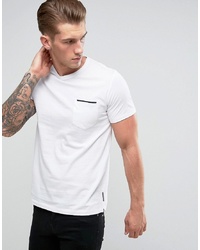 Мужская белая футболка с круглым вырезом от French Connection