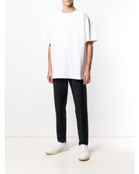 Мужская белая футболка с круглым вырезом от Acne Studios