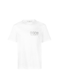 Мужская белая футболка с круглым вырезом от Golden Goose Deluxe Brand