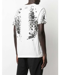 Мужская белая футболка с круглым вырезом от Stone Island Shadow Project