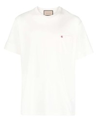 Мужская белая футболка с круглым вырезом от Gucci