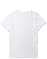 Мужская белая футболка с круглым вырезом от Hanro