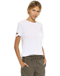 Женская белая футболка с круглым вырезом от Helmut Lang