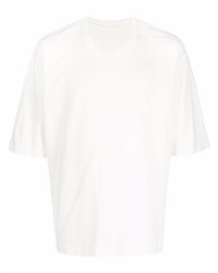 Мужская белая футболка с круглым вырезом от Homme Plissé Issey Miyake