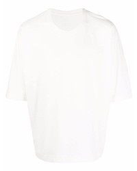 Мужская белая футболка с круглым вырезом от Homme Plissé Issey Miyake