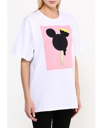 Женская белая футболка с круглым вырезом от Iceberg