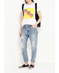 Женская белая футболка с круглым вырезом от Iceberg